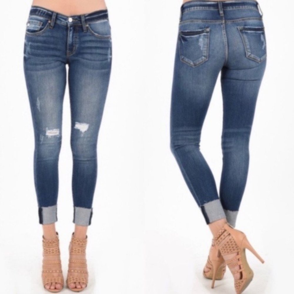 KanCan Skinny  Cropped Jeans